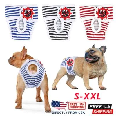 Female Pet Dog Puppy Diaper Pants Nappy Physiological Sanitary Panties Underwear - Image 1 of 4