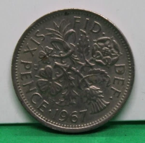 1967 Great Britain Sixpence - Picture 1 of 2