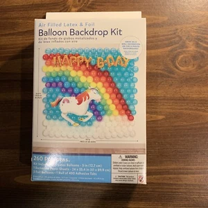 Unicorn Rainbow Latex & Foil Balloon Back Drop Kit Birthday Party 260 pieces - Picture 1 of 3