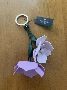New Kate Spade Perfect Plume 3D Flower Keychain Key Fob Bag Charm - Picture 1 of 7