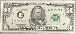 1969 New York B Note $50 Dollar Bill 50BL83 - Picture 1 of 2