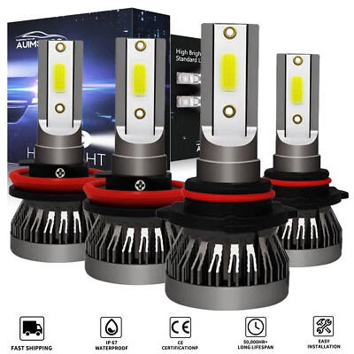 For Toyota Prius 2010-2015 6500K LED Headlight High Low  Light Bulbs Combo - Image 1 of 4