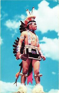 Man In Dance Costume At The Indian Village, Lake George, New York Postcard