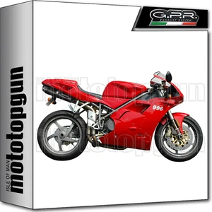 GPR 2 MID FULL EXHAUST SYSTEM HOM FURORE BLACK DUCATI 996 S - SPS 2001 01 - Picture 1 of 3