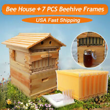 7PCS Auto Free Honey Hive Beehive Frames+Beekeeping Beehive Brood Cedarwood Box