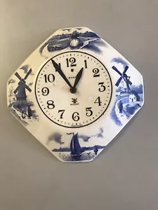 Vintage Delft Clock. Keeps Perfect Time - Picture 1 of 4