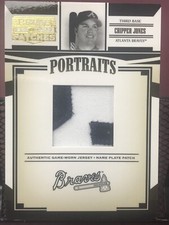 2005 Donruss Chipper Jones Prime Patches Portraits Game Used Name Plate /62 Rare