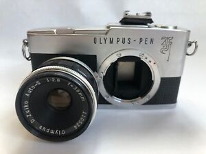 Olympus Pen-F  35mm f2.8 Film HalfFrame Camera Body, For Parts or Repair, As Is.