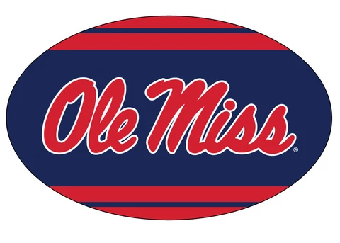 MISSISSIPPI OVAL STRIPED MAGNET-OLE MISS REBELS CAR MAGNET-NEW FOR 2016! Cover