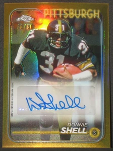 Donnie Shell 2024 Topps Chrome Gold Refractor Autograph (28/50) Steelers Auto - Picture 1 of 2