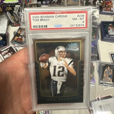 2000 TOM BRADY *ROOKIE BOWMAN CHROME #236 - PSA NM MT 8* PATRIOTS - Image 1 of 2