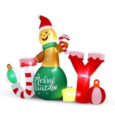 Jingle Jollys Christmas Inflatable Gingerman Joy 3M Long Outdoor Decorations - image 1 of 4