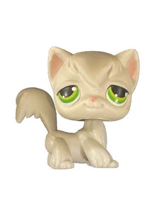 Littlest Pet Shop Angora Gato Gris Piel Ojos Verdes - Imagen 1 de 3