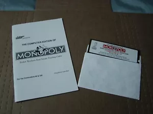 Commodore MONOPOLY 5.25" Disk with Manual Tested Working by Leisure Genius - Picture 1 of 10