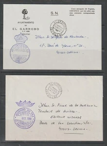 Sobres circulados Franquicia Ayuntamiento y Juzgado El Garrobo año 1990 (GH-407) - Foto 1 di 1