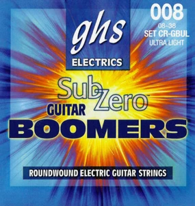 GHS CR-GBUL Sub-Zero Boomers corde per chitarra elettrica, Ultra Light .008-.038 - Foto 1 di 1