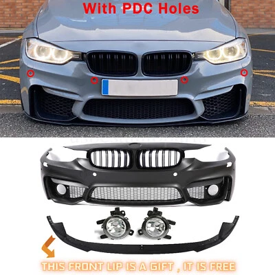 F30 M3 Style Front Bumper Cover Kit W/Fog Lights For BMW 3 Series 2012-2019 Foto 1 de 4