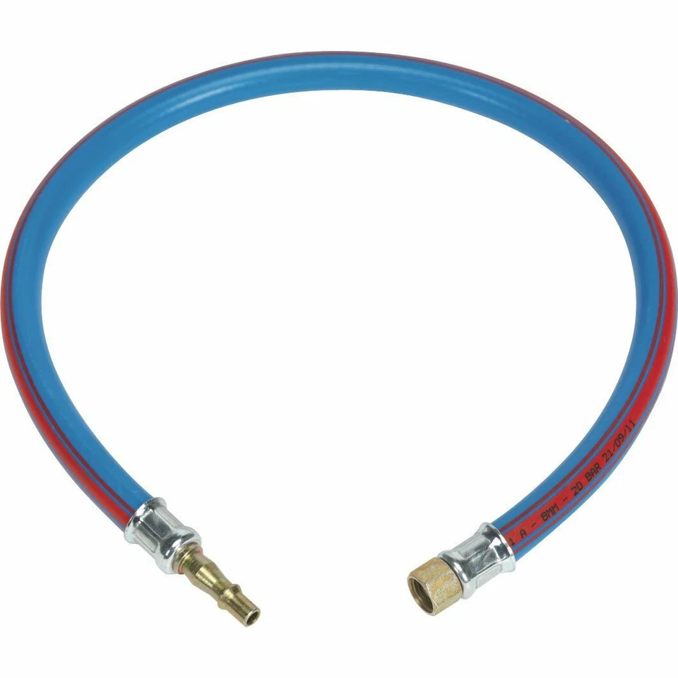 Sealey Air Leader Hose 600mm x 10mm with Tailpiece & 1/4"BSP Union - AH2R/38 - Image 1 of 1