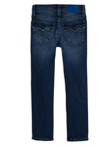 NWT TRUE RELIGION BOYS MASON BLUE SLIM GENO FLAP POCKET JEANS SZ 12 - Picture 1 of 6