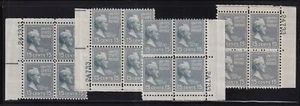 1938 PREXY Buchanan 15c Sc 820 15c MNH matched plate blocks (ML - Picture 1 of 1