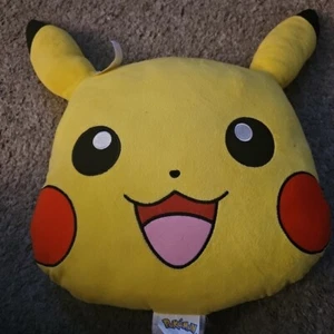 2020 Nintendo Pokemon Pikachu Head 16" Pillow Plush  - Picture 1 of 4
