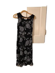 Studio 1 Kleid Gr. 10p. Schwarz ärmellos mit Blumen - Bild 1 von 6