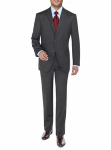 DTI BB Signature Mens Two Button 2 Piece Suit Set Modern Fit Jacket Plaid - Picture 1 of 5