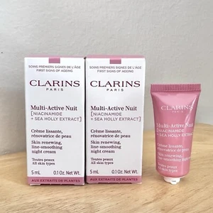 2 x Clarins Multi Active Nuit Skin Renewing Line Smoothing Night Cream je 5 ml - Bild 1 von 5
