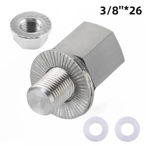 Fahrradachsadapter für 3/8" x 26 Vollachse Edelstahl Fahrradanhängerkupplung - Bild 1 von 7