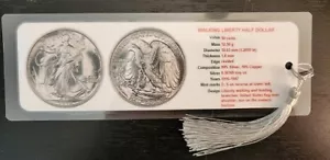 US Coin Type Bookmark - Hand Made - Choose Coin - 5 ml - 8 x 3 - Picture 1 of 84