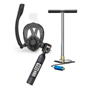 US Full Face Mask Swimming Underwater Diving Snorkel 0.5L Scuba Tank For Adult - Picture 1 of 8