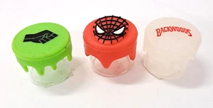 Storage Container Silicone/Glass Non Stick .75"x.75" 3 PACK BW Mix - Picture 1 of 2