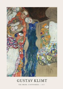 The Bride Vintage Gustav Klimt Exhibition Wall Art Print Poster Picture A3 A4 A5 - Picture 1 of 6
