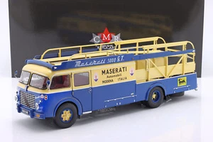 CMR - 1:18 Fiat 642 RN2 Bartoletti Maserati Race Car Transporter 1957 Blue/Ye... - Picture 1 of 8