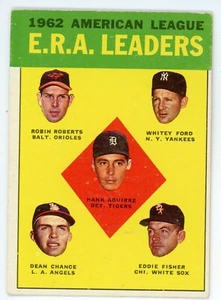 1963 Topps AL ERA Leaders Roberts Whitey Ford #6 Vg-Ex - Picture 1 of 1