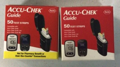100 Accu-Chek Guide Teststreifen (2x50ct) Exp.03/16/26 - 02/10/2027 + verbeult - Bild 1 von 3