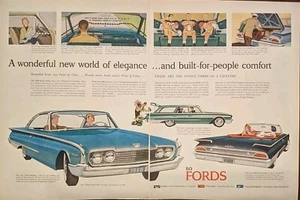 1960 Ford Vehicle Lineup, Starliner, Country Sedan & Ford Sunliner Convertible - Picture 1 of 1