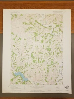 Оригинальная винтажная топографическая карта озера Йеллоустоун, Висконсин 1962 USGS 27 дюймов x 22 дюйма - Изображение 1 из 4