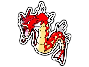 Shiny Gyarados Waterproof Vinyl Sticker Decal Die-Cut - Picture 1 of 1
