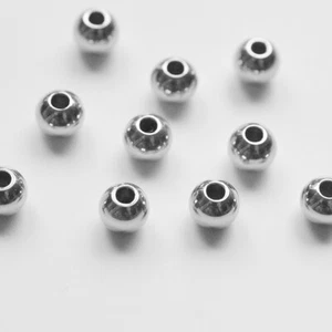 Cuentas de acero inoxidable macizo 3 x 3, 6 x 4,8 y 8 x 6,5 mm rondellas cuentas intermedias - Imagen 1 de 2