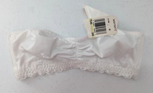 Warner's Bra Womens 34B White Flower Charms Wire-Free Bandeau 01189 DISCONTINUED - Picture 1 of 5
