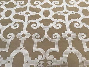 Highland Court Cut Velvet Upholstery Fabric- Doucet / Barley 3.55 yd 190003H-634 - Picture 1 of 3