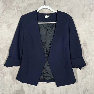 Alberto Makali Womens Blazer Blue Lightweight  Long Sleeve Open Front Size 8 - Image 1 of 4