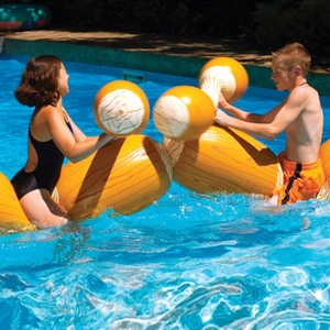 Swimline Log Flume Joust Swimming Pool Inflatable Float Game Set - Picture 1 of 2