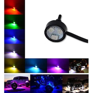 1) Multi-Color Changing 3-LED RGB SMD Rock Pod Indicator Light Interior Exterior - Picture 1 of 6