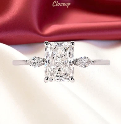 IGI Lab Grown 2.20 Ct Radiant Cut Diamond Engagement Ring 950 Platinum - Image 1 of 4