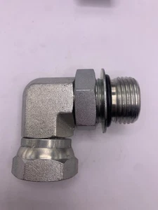 6901-10-8 - 90 grados 5/8" junta tórica macho jefe giratoria X 1/2" hembra NPT giratoria - Imagen 1 de 2