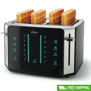 Touchscreen Toaster mit digitalem Timer 6 Farbeinstellungen & abnehmbare Krümelschublade USA - Bild 1 von 19