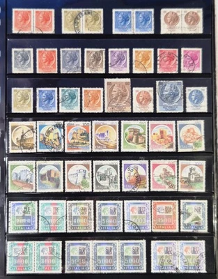ITALIAN Castles / Syracuse Coin Daily Stamp Mix from ITALY - Sold as Seen VF  (G - Image 1 of 2