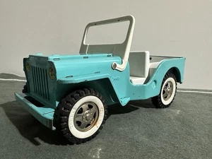 Tonka Jeep Aqua Color, 1960’s Overall Really Nice Needs String & Hook - Picture 1 of 8